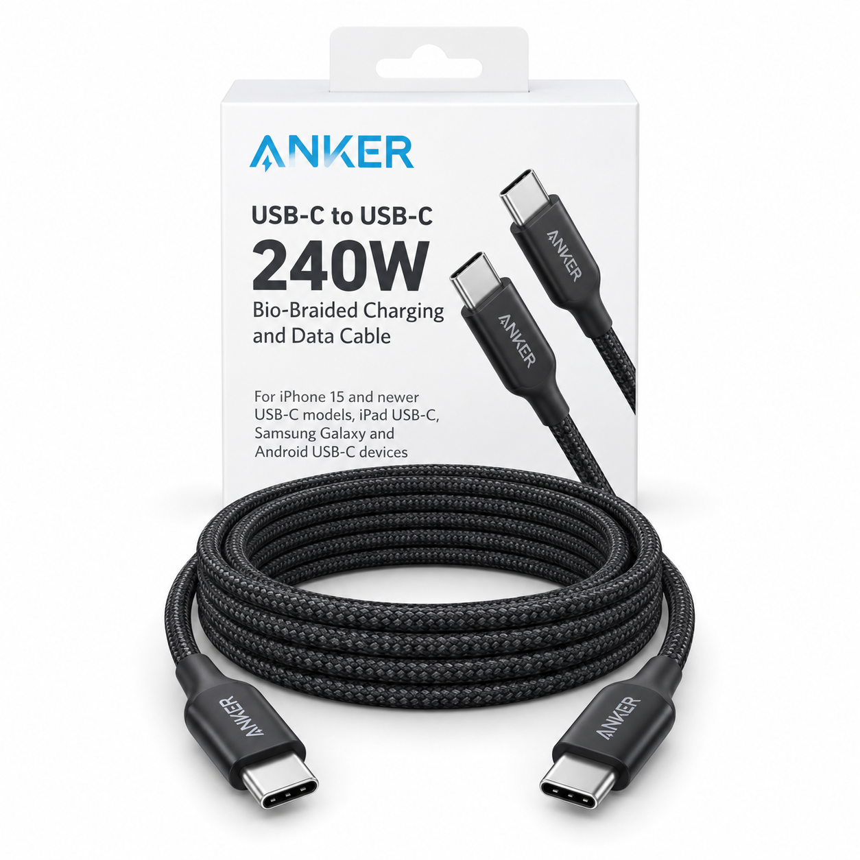 Anker USB-C la USB-C 240W Bio-Braided